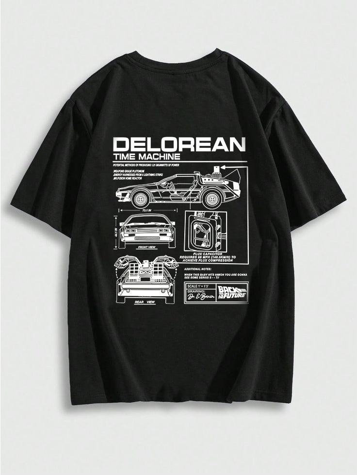 Retro DeLorean Oversized T-Shirt – Back to the Future Edition
