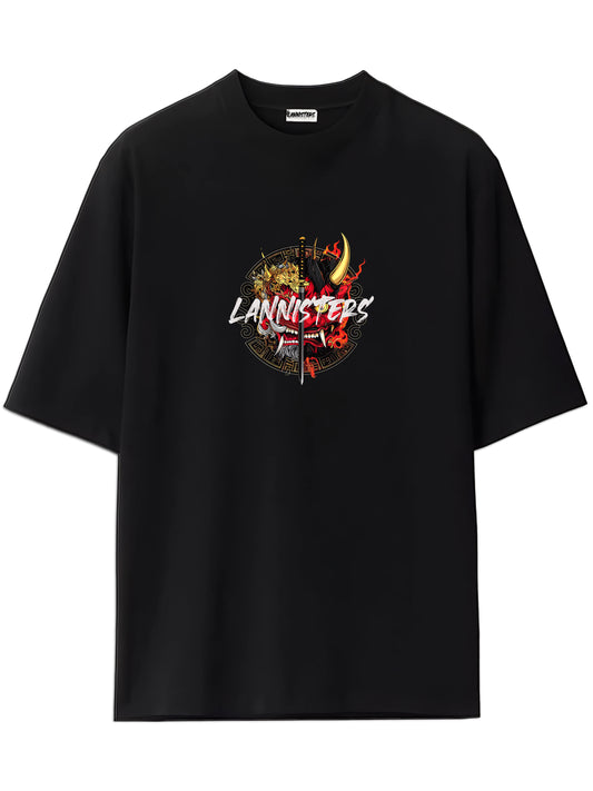 -Samurai Warrior Graphic oversized T-Shirt
