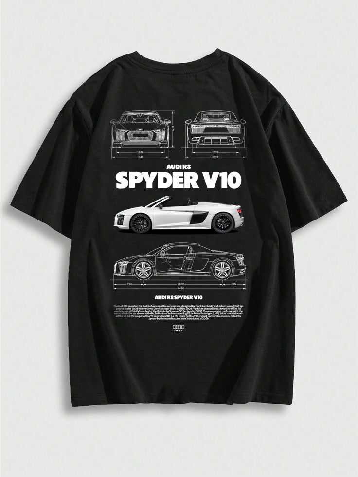 Oversized french terry T shirt Audi R8 EDITION