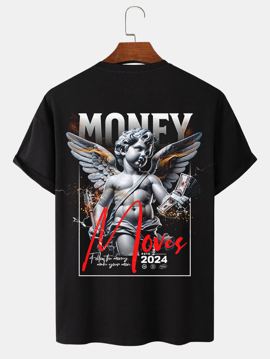 Money Moves Angel Tee – Premium Streetwear Edition
