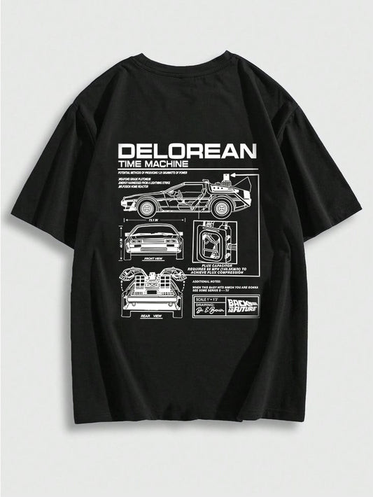 Retro DeLorean Oversized T-Shirt – Back to the Future Edition