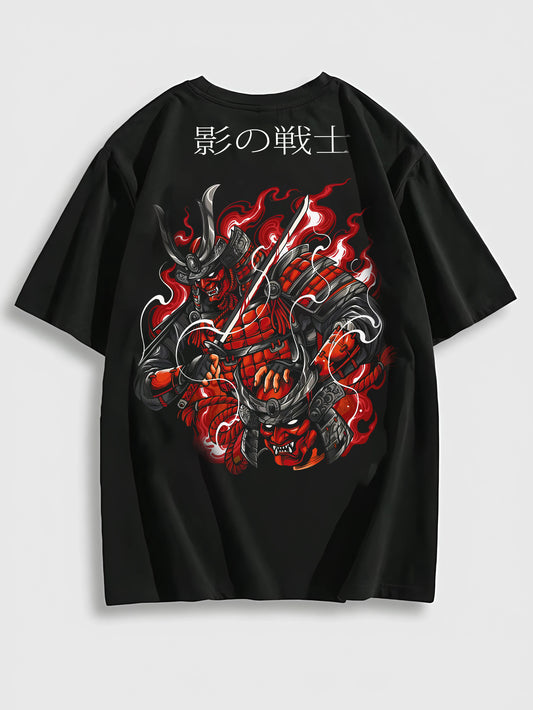 -Samurai Warrior Graphic oversized T-Shirt